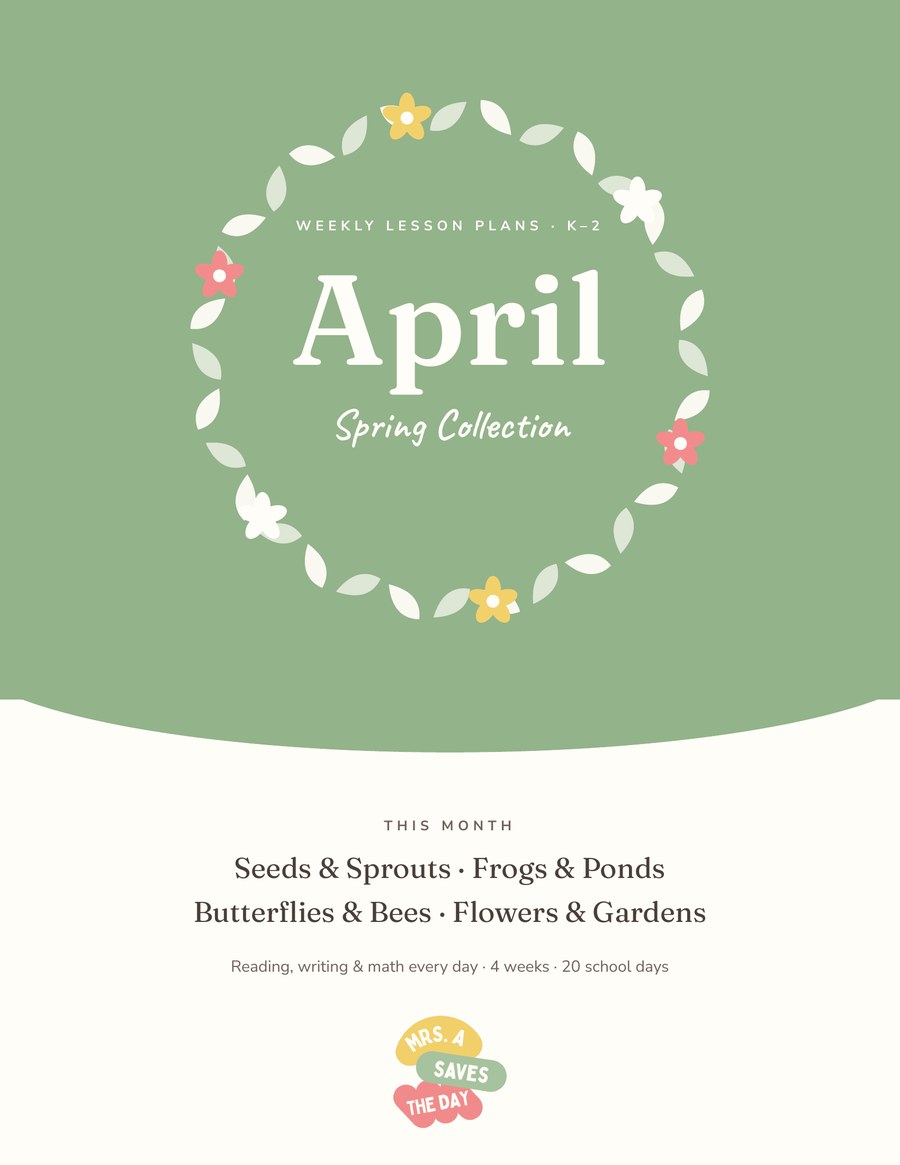 Cover of Weekly Lesson Plans — April