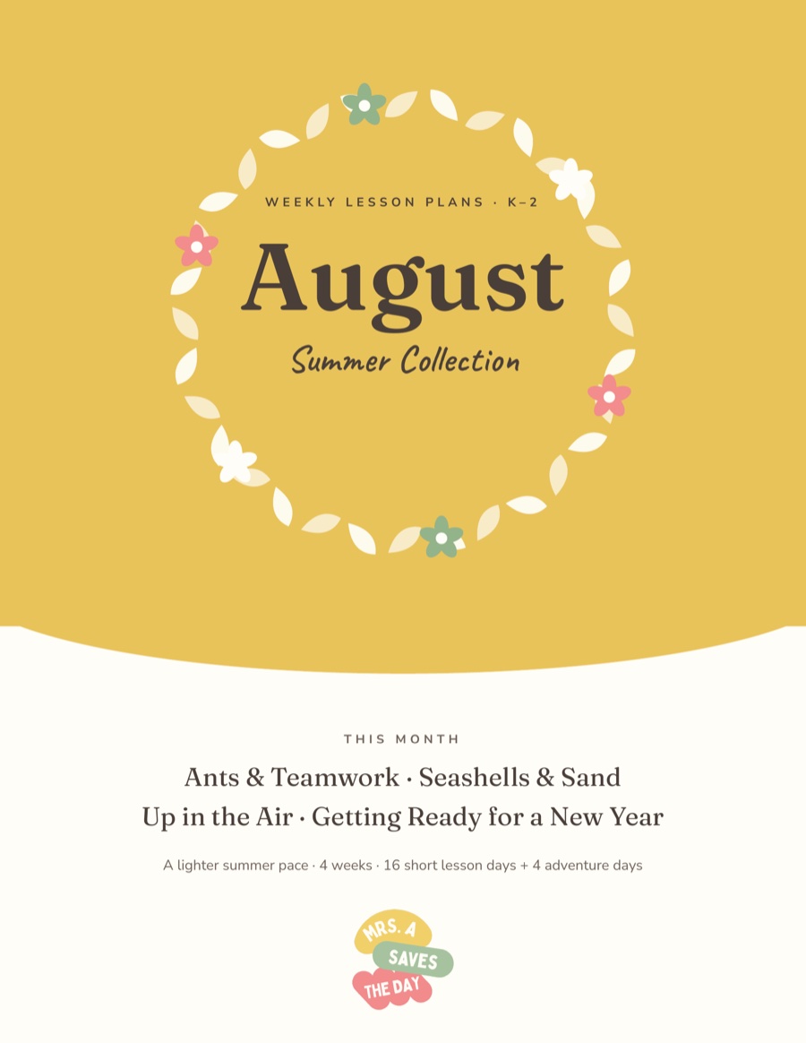 Cover of Weekly Lesson Plans — August
