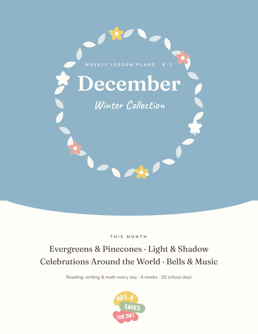 Cover of Weekly Lesson Plans — December