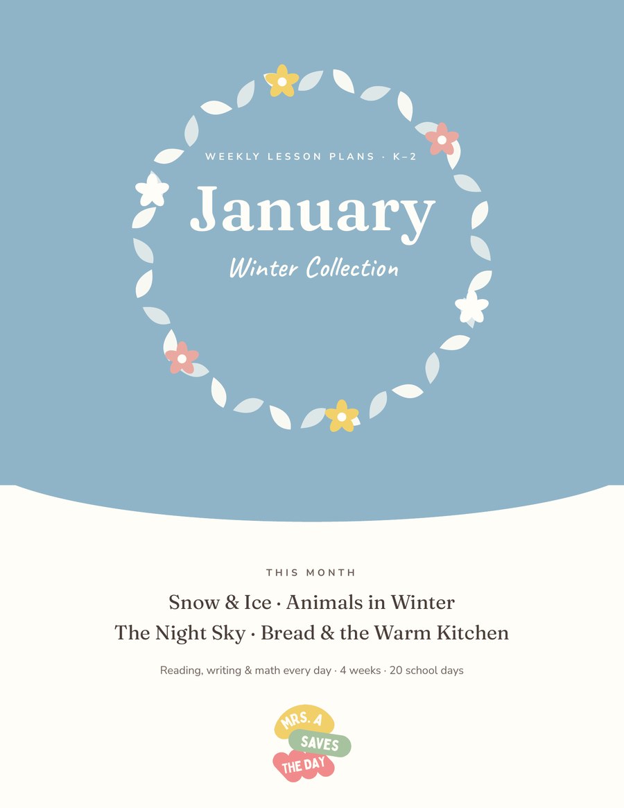 Cover of Weekly Lesson Plans — January