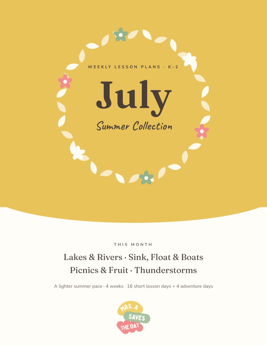 Cover of Weekly Lesson Plans — July