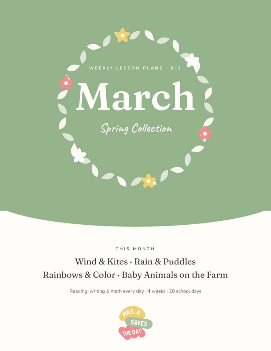 Cover of Weekly Lesson Plans — March
